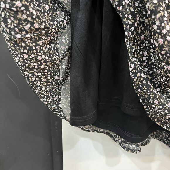 Wild Jasmine Floral V-Neck Semi Sheer Longsleeve Dress Size 2XL Plus - Picture 6 of 7